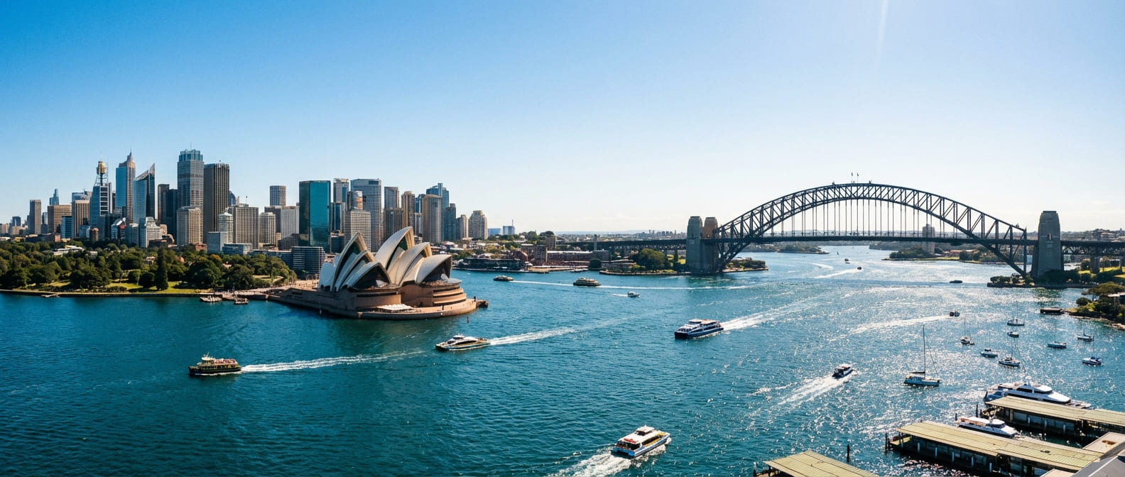 Sydney Harbour, Opera House and CBD
