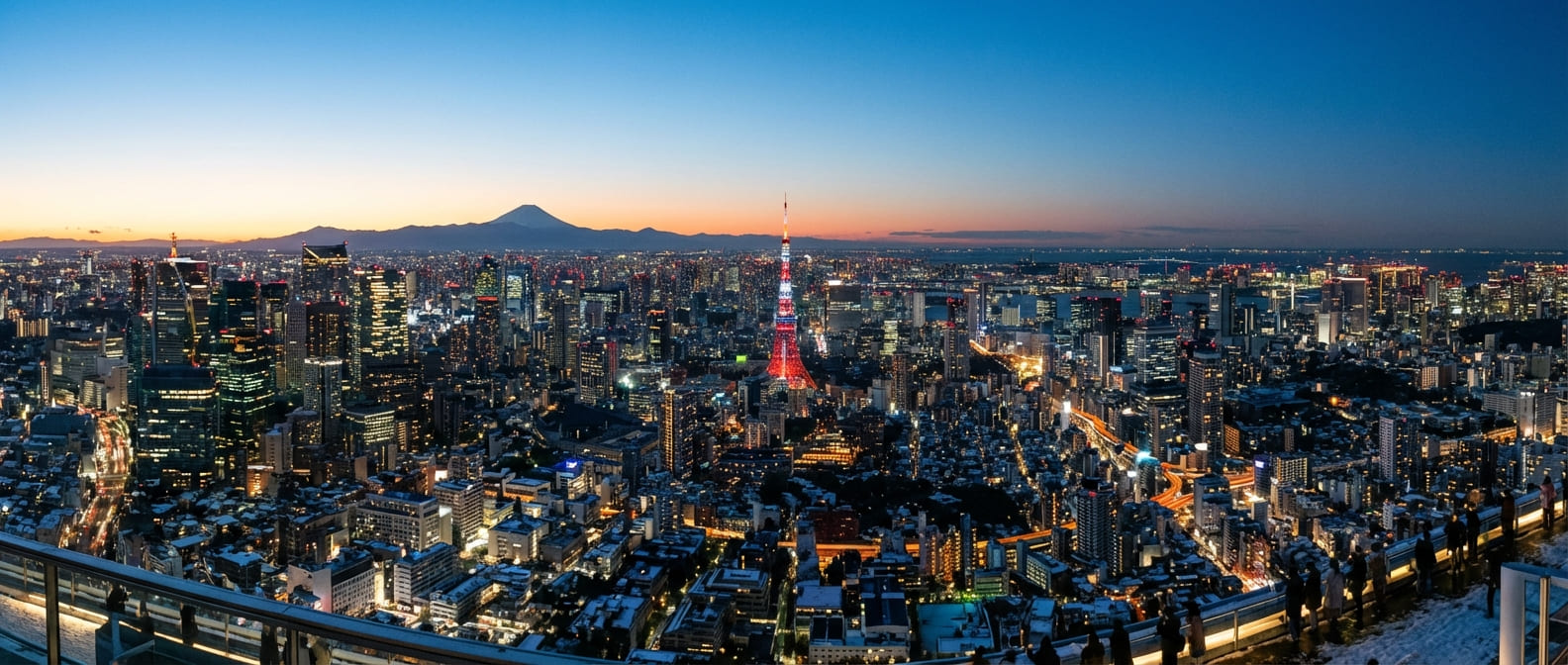 Tokyo skyline with Tokyo Tower
