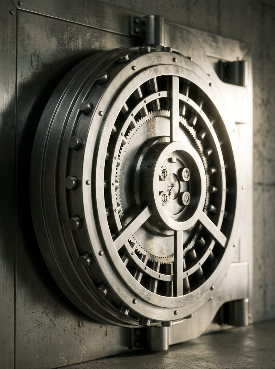 Vault door close-up